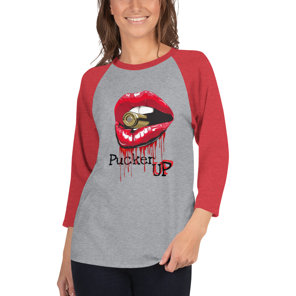 MMD Pucker Up 3/4 sleeve raglan shirt - Making Moves Daily 