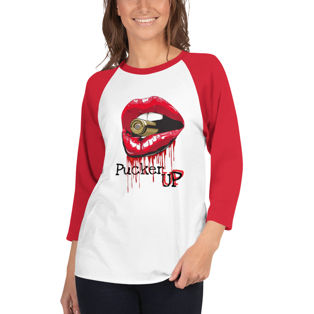 MMD Pucker Up 3/4 sleeve raglan shirt - Making Moves Daily 