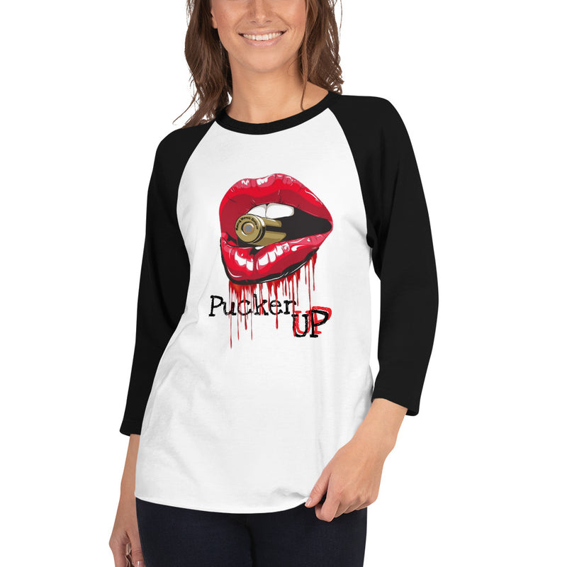 MMD Pucker Up 3/4 sleeve raglan shirt - Making Moves Daily 